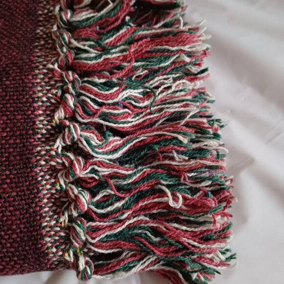 Beautiful Vintage 100% Cotton Throw Blanket Horse Barn and Carriage House Motif - Picture 9 of 11